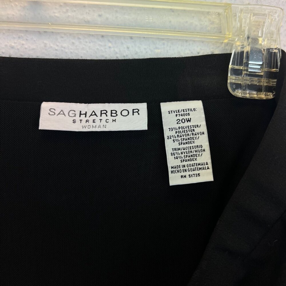 Sag Harbor Women's Black A Line Skirt - Size 20W - Picture 7 of 7